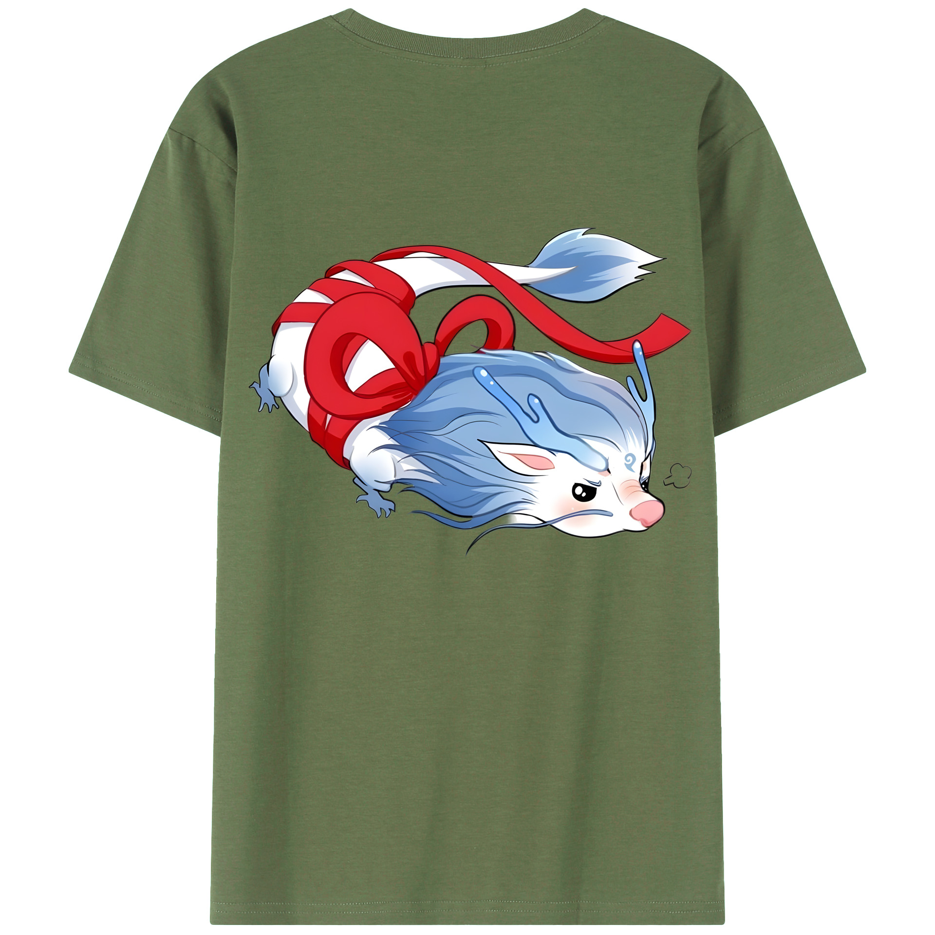（画像用） Ne Zha 2 ナタ 魔童の大暴れ 綿100％ メンズ半袖Tシャツ（バックプリント） 通気性